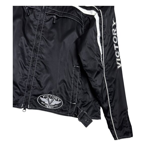 VICTORY MOTORCYCLES Waterproof Windbreaker Rain Biker Jacket Womens 2XL - Picture 3 of 6
